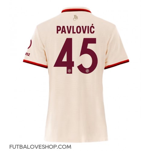 Dres Bayern Munich Aleksandar Pavlovic #45 Tretina pre Ženy 2024-25 Krátky Rukáv